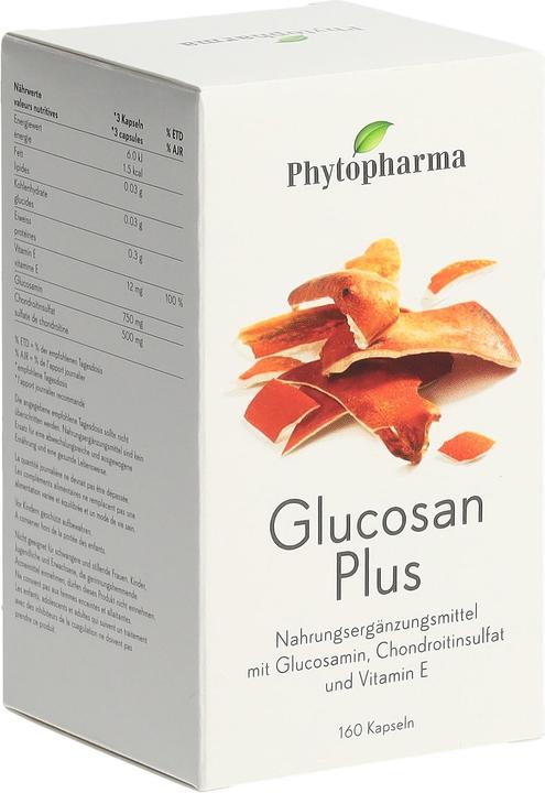 Image du produit Phytopharma Glucosan PLUS avec glucosamine et chondroïtine pour les articulations (160 pièce(s), Capsules, 127 g)