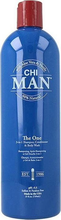 Actual product image Farouk Systems Chi Man The One - 3-In-1 Shampoo, Conditioner And Body Wash 30ml (30 ml, Liquid shampoo)