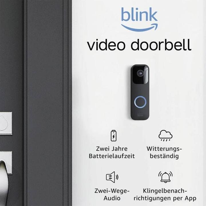Actual product image Amazon Video Doorbell + Sync Module 2 | Two-way Audio, HD Video, black (Wireless)