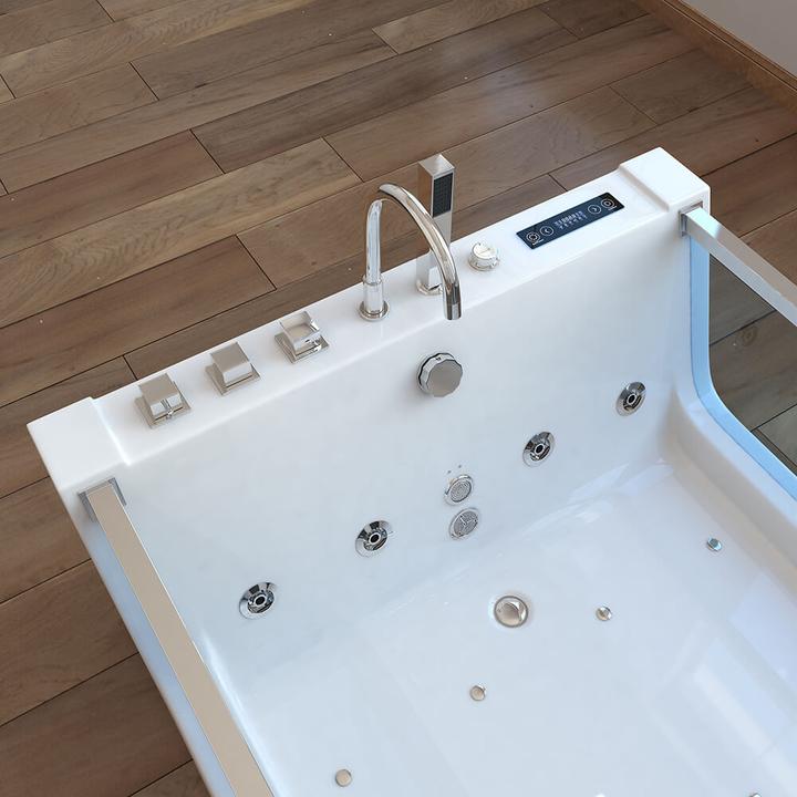 Produktbild Home Deluxe Whirlpool Badewanne mit LED Lichttherapie NAUTICA XL - 182x120cm (120 cm, 180 cm)