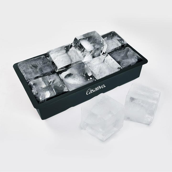 Immagine prodotto Casativo Set di 6 stampi per cubetti di ghiaccio in silicone XXL, 8 cavità, 5 x 5 cm, per 1 litro