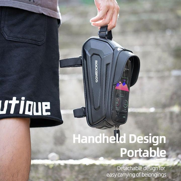 Image du produit Rockbros B68 Sacoche de vélo armée avec housse de téléphone 1.5l - noir (1.50 l, Sacoches)