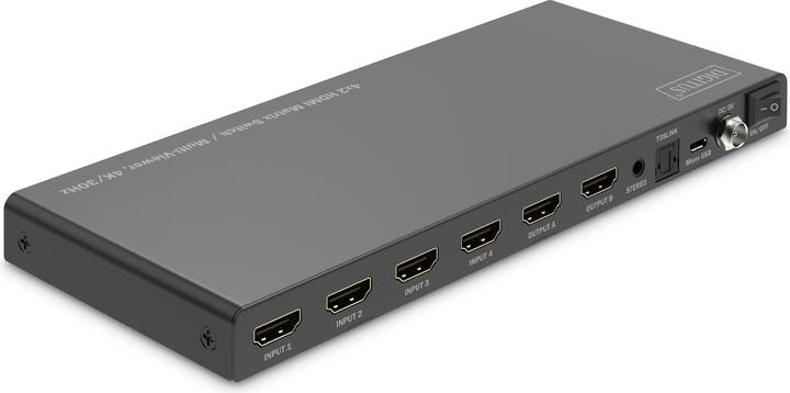 Image du produit Digitus Commutateur matriciel HDMI 4x2 / Multi Viewer, 4K / 30 Hz
