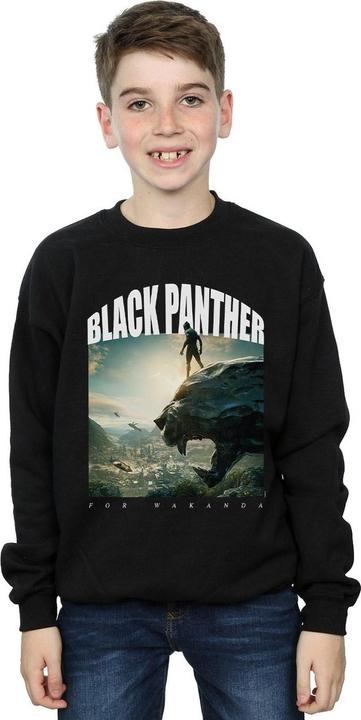 Actual product image Boys Black Panther For Wakanda Sweatshirt (140, 146)