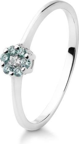 Image du produit Breuning BAGUE - BRILLANT ICE BLUE/Brill. 0,15 Ct. H/si (55, Or 750/18 K)