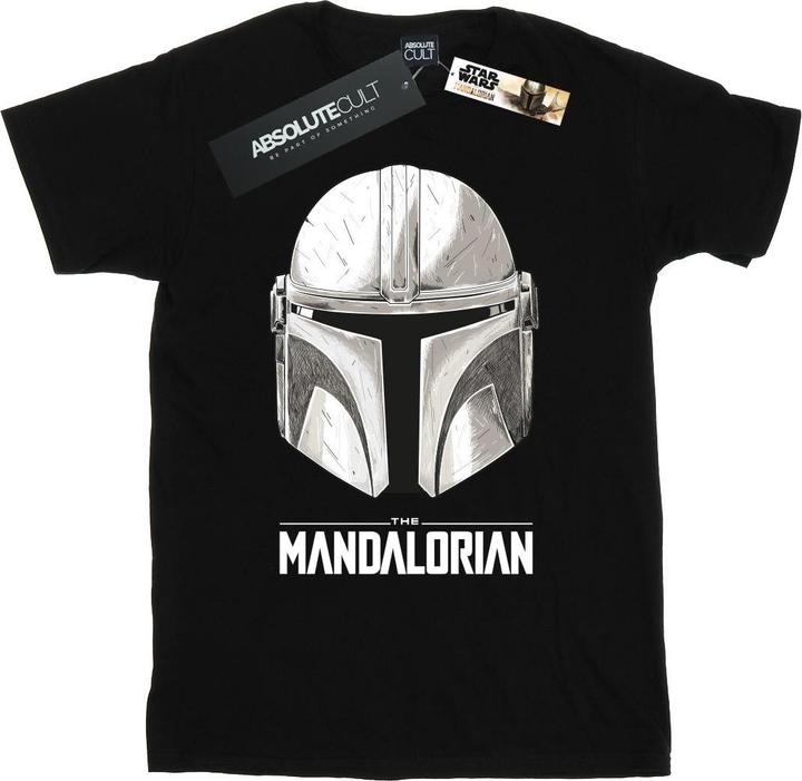 Actual product image Star Wars Mens The Mandalorian Helmet Logo T-Shirt (3XL)