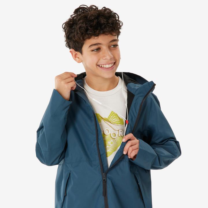 Produktbild Quechua Wanderjacke MH500 Kinder Gr. 122–170 wasserdicht Wandern blau (12, 13, 14)
