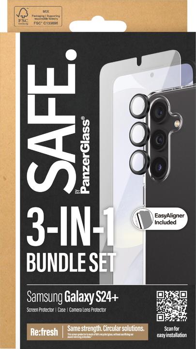 Actual product image Safe Edge to Edge Glass + Case (1 Piece, Samsung Galaxy S24+)