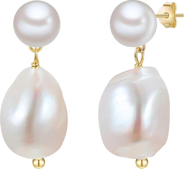 Glanzstücke München Damen Sterling Silber Süsswasser-Zuchtperle gelbgold - 28569 (Sterling Silber)