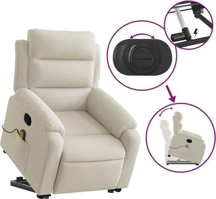 Image du produit VidaXL Fauteuil de massage releveur velours