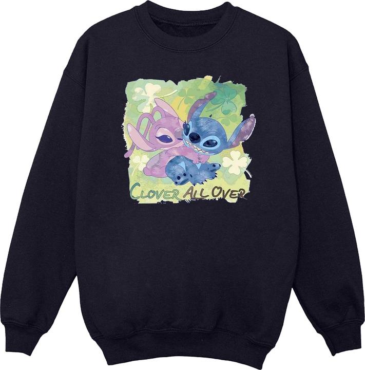 Disney Lilo And Stitch St Patrick's Day Clover Sweatshirt (S)
