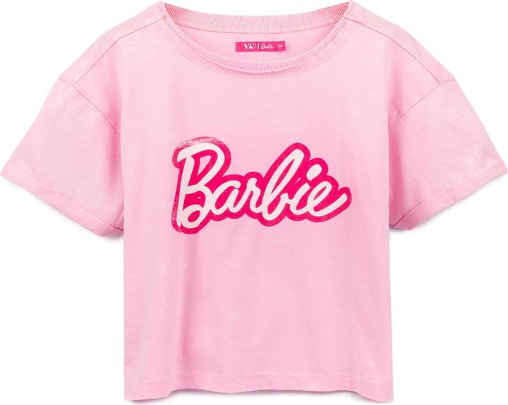 Actual product image Barbie Womens/Ladies Distressed Logo Crop Top (M)