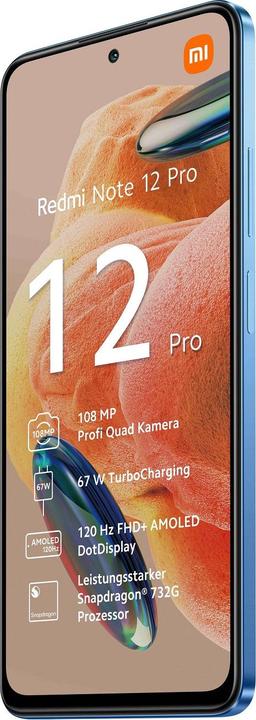Actual product image Xiaomi Redmi Note 12 Pro 4G (256 GB, Glacier Blue, 6.67", Dual SIM, 108 Mpx, 4G)