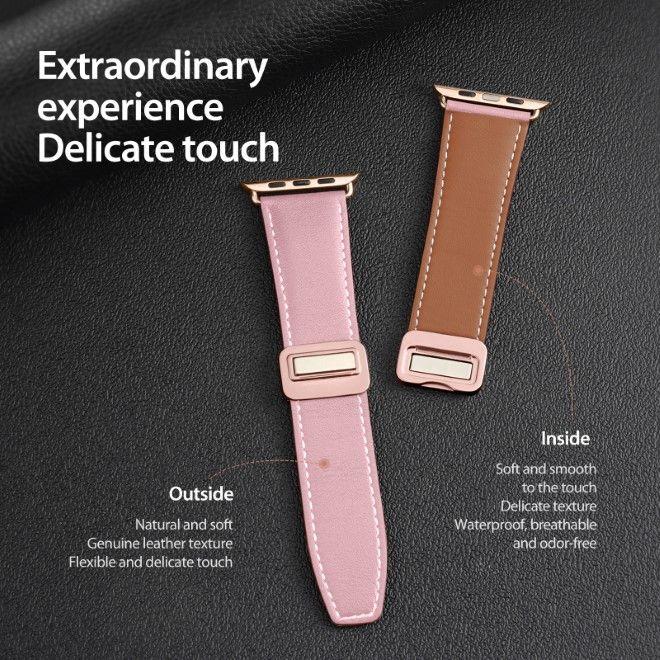 Produktbild Dux Ducis YA Armband (42 mm, 44 mm, 45 mm, 49 mm, Kalbsleder, Apple Watch Series 1, Apple Watch Series 2, Apple Watch Series 3, Apple Watch Series 4, Apple Watch Series 5, Apple Watch Series 6, Apple Watch Series 7, Apple Watch Series 8, Apple Watch Series 9, Apple Watch SE, Apple Watch Ultra, Apple Watch Ultra 2)