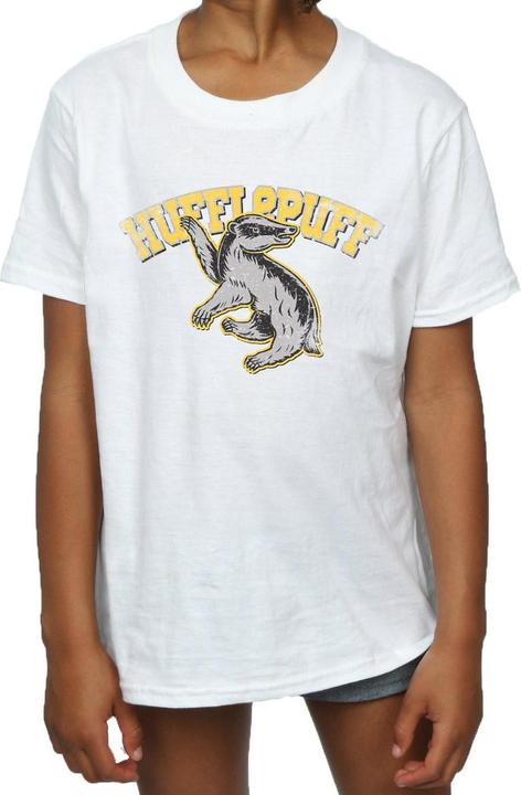 Image du produit T-shirt en coton pour filles à l'effigie de Hufflepuff (152, 158)