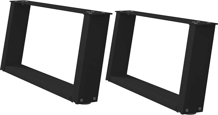 Image du produit VidaXL Pieds de table basse en U 2 pcs. noir 70x(30-31) cm acier Pied de table