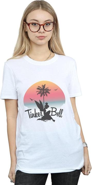 Actual product image Disney Womens/Ladies Tinker Bell Sunset Cotton Boyfriend T-Shirt (XL)