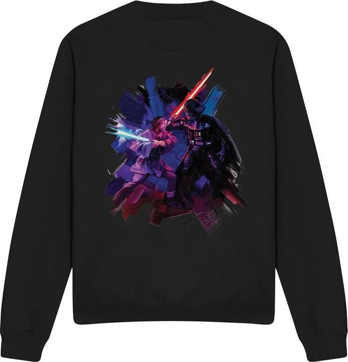 Actual product image Star Wars Unisex Adult Obi Wan Kenobi Vader Painted Sweatshirt (XL)