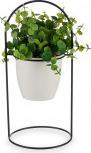 Image du produit Ibergarden plante à feuilles rondes avec base en métal blanc (30 cm)