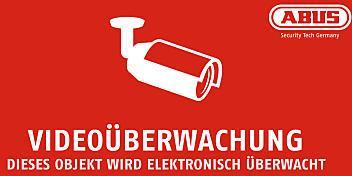 Actual product image Abus Video surveillance warning sign, 200x100 mm