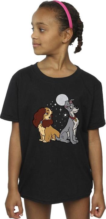 Actual product image Disney Girls Lady And The Tramp Moon Cotton T-Shirt (128)