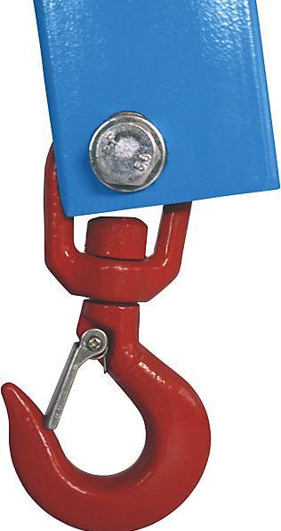 Actual product image Janssen Hydraulik-Technik BLUE workshop crane, max. load 500 kg, angled chassis, double action hydraulic
