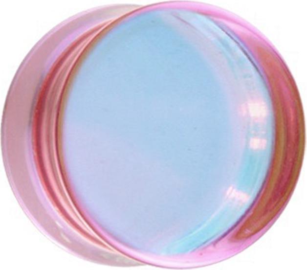 Produktbild Star Piercing Flared Plug Spiegel pink aus Glas (ohne Messing, Glas)