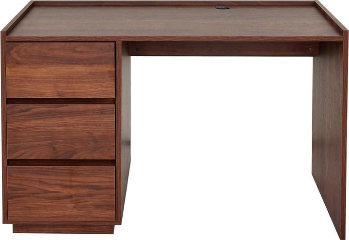 Produktbild Swisshandel24 Schreibtisch HWC-J78, Bürotisch Computertisch Arbeitstisch, Schublade, 78x121x60cm Walnuss-Optik (78 x 121 x 60 cm)