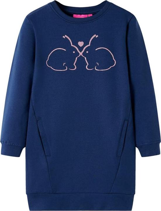 Image du produit VidaXL Robe pull pour enfant Bleu marine 92,Matière : 95% coton (92)