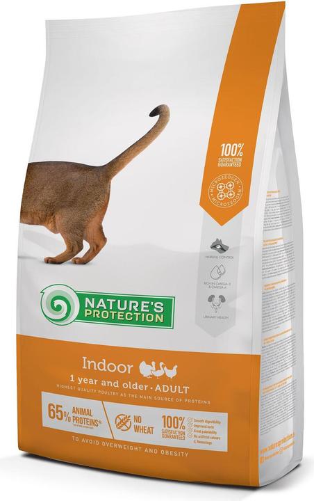 Produktbild Natures Protection Indoor für Katzen ab 1 Jahr mit Geflügel, 2kg (Adult, 6 Stk., 2000 g)