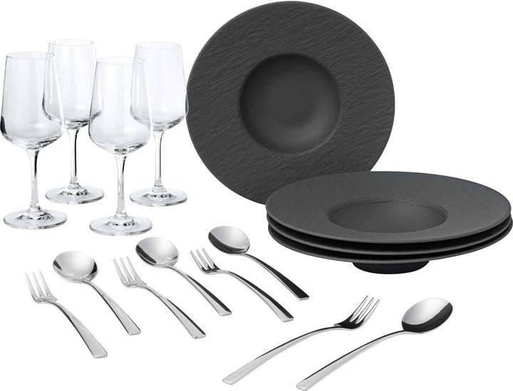Actual product image Villeroy & Boch Pastaset 12tlg. EC Manufacture Rock (4 Piece)