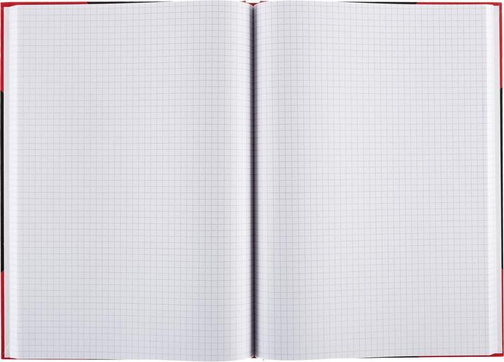 Immagine prodotto Idena Quaderno A6 quadrato nero rosso FSC-Mix (A5, Quadretti, Copertina rigida)