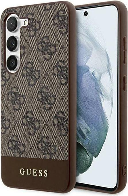 Productafbeelding Guess Hoesje voor S24+ S926 GUHCS24MG4GLBR hardcase 4G Stripe Collection bruin (Samsung Galaxy S24+)