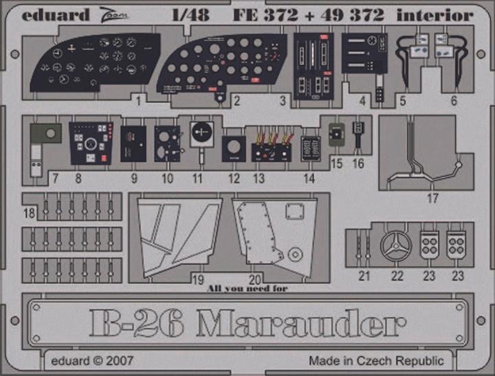 Image du produit Eduard B-26 Marauder intérieur pour kit Revell/Monogram