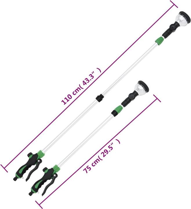 Actual product image VidaXL Telescopic spray lance with 10 patterns 75-110 cm