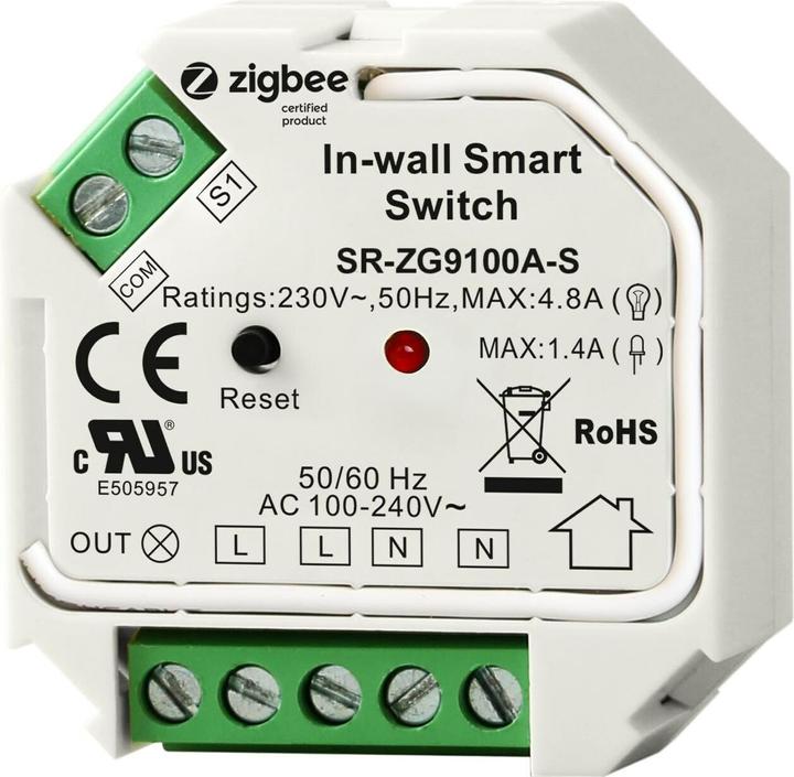 Immagine prodotto Sunricher Attuatore di commutazione wireless ZigBee 3.0 400 W Linea singola (Attuatore dell'interruttore)