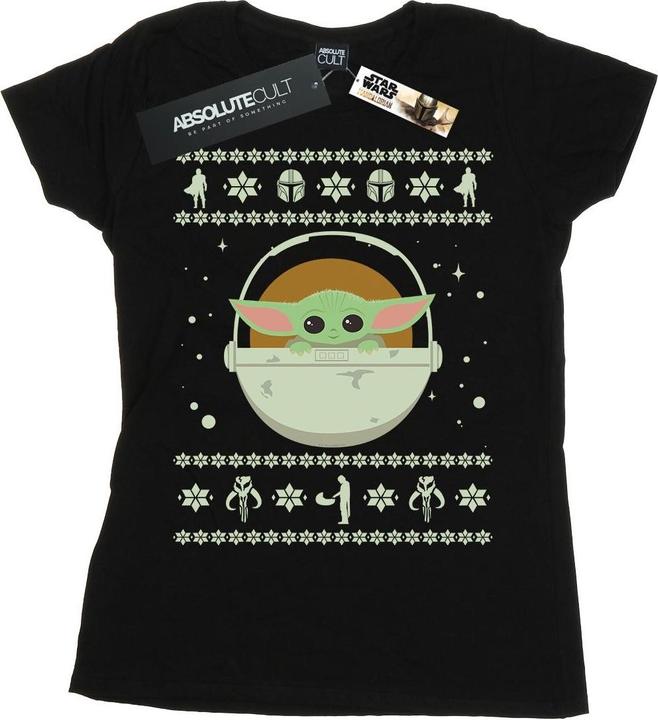Immagine prodotto Star Wars The Mandalorian The Child Christmas Maglietta Donna (XL)