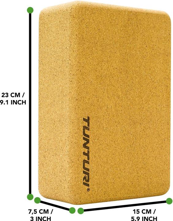 Actual product image Tunturi Kork Yoga Block Klotz Eco Friendly