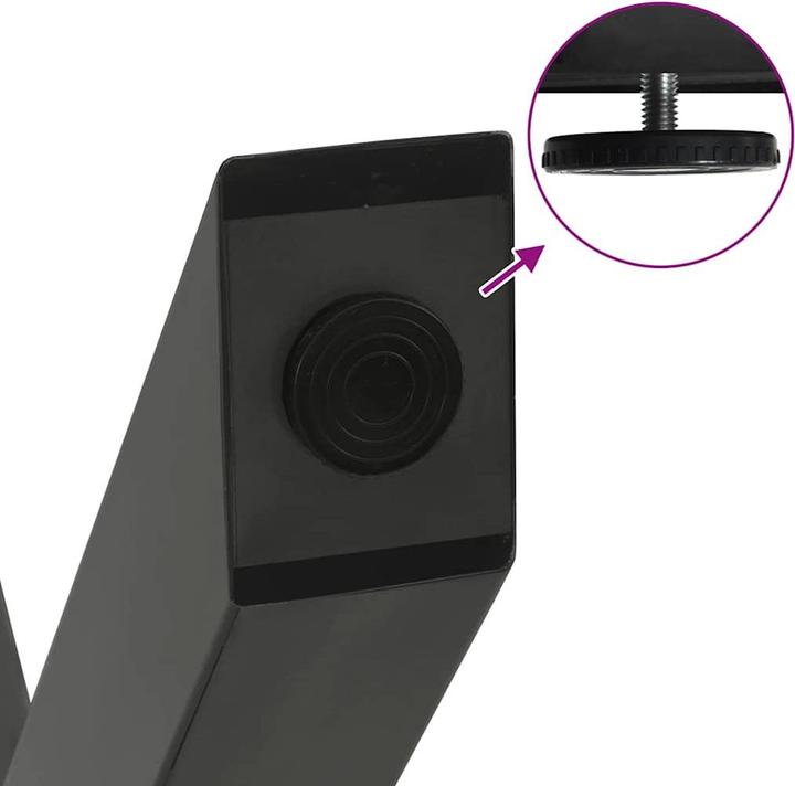 Actual product image VidaXL Coffee table legs X-shape 2 pcs. Anthracite 30x(30-31) cm steel table leg