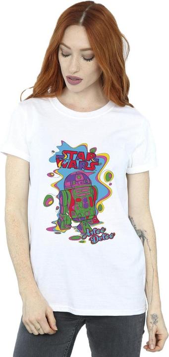 Actual product image Star Wars Womens/Ladies R2D2 Pop Art Cotton Boyfriend T-Shirt (S)
