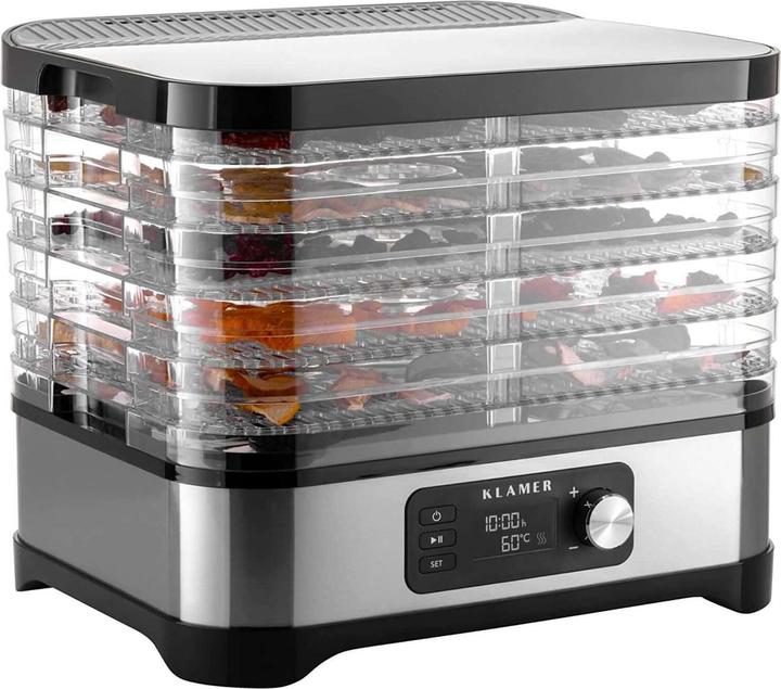 Actual product image KLAMER Dörrautomat 400W, Edelstahl mit 5 Einlegefächern, BPA frei