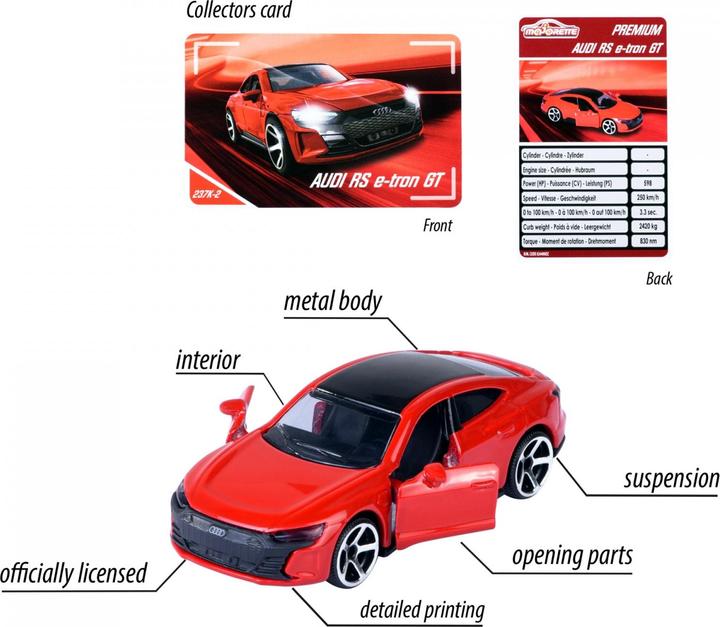 Produktbild Majorette Premium Cars Audi RS e-tron GT, rot