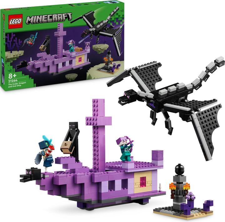 Actual product image LEGO 21264 The Ender Dragon and the Ender Ship (21264, LEGO Minecraft)