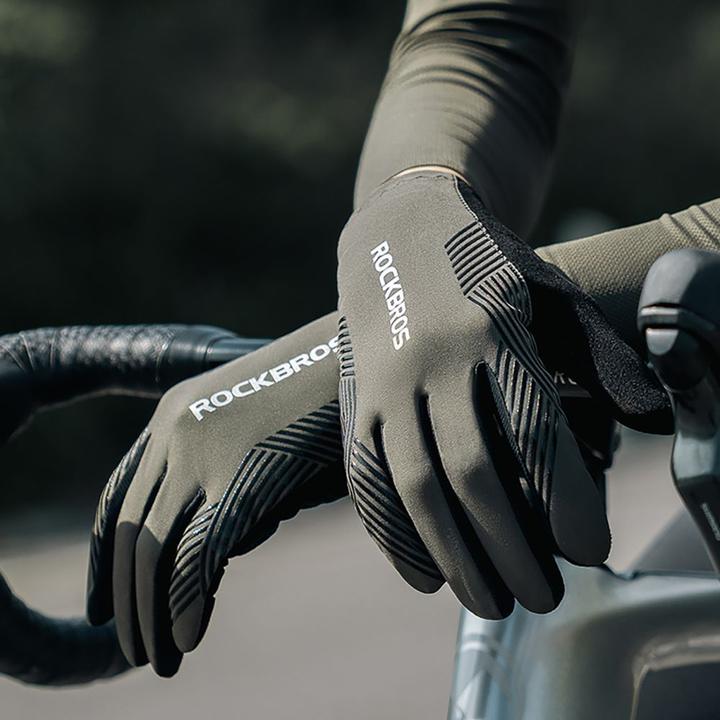 Produktbild Rockbros cycling gloves spring/summer/autumn, full, size: S - green (S)