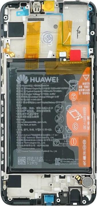 Produktbild Huawei Display Unit + Frame + Battery P Smart 2019 black 02352JEY (Display, Huawei P Smart (2019))