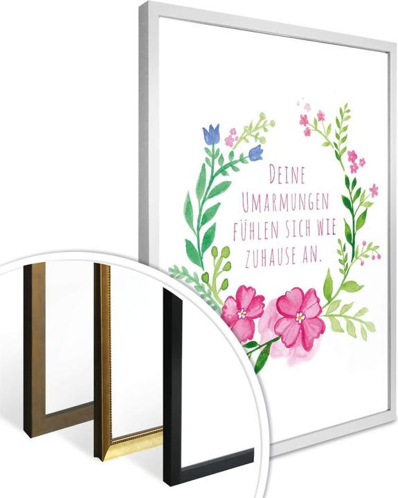 Produktbild Trenddeko Deine Umarmungen fühlen sich wie Zuhause an (60 x 80 cm)