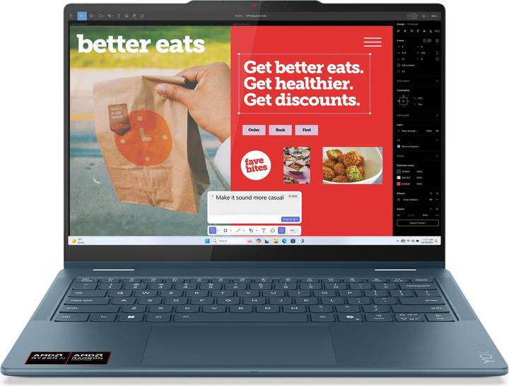 Actual product image Lenovo Yoga 7 2-in-1 (14", AMD Ryzen AI 5 340, 16 GB, 512 GB, DE)