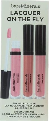 Actual product image Bare Minerals bareMinerals Gen Nude Lip Lacquer Trio Boxed Set of 3 Lip Glosses - Can't Even, Dahling, Major (3.7m