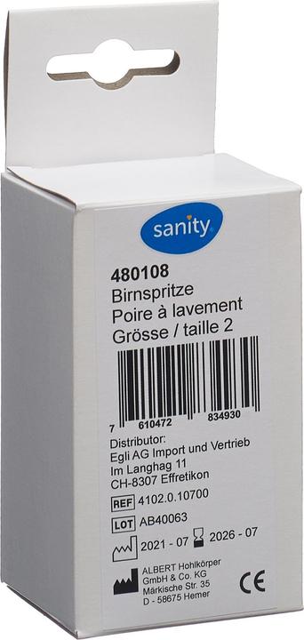 Sanity Birnspritze Gr2 25ml zweiteilig