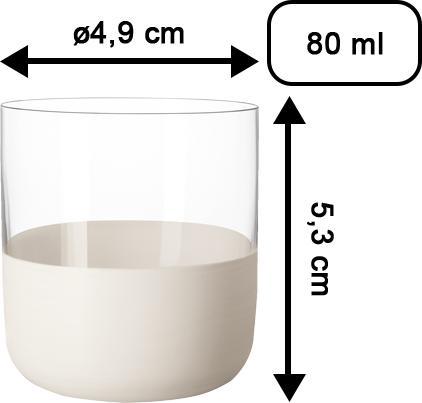Productafbeelding Villeroy & Boch Shotglas, set van 4 Vervaardiging Rock blanc (0.80 dl, 4 x, Borrelglas)